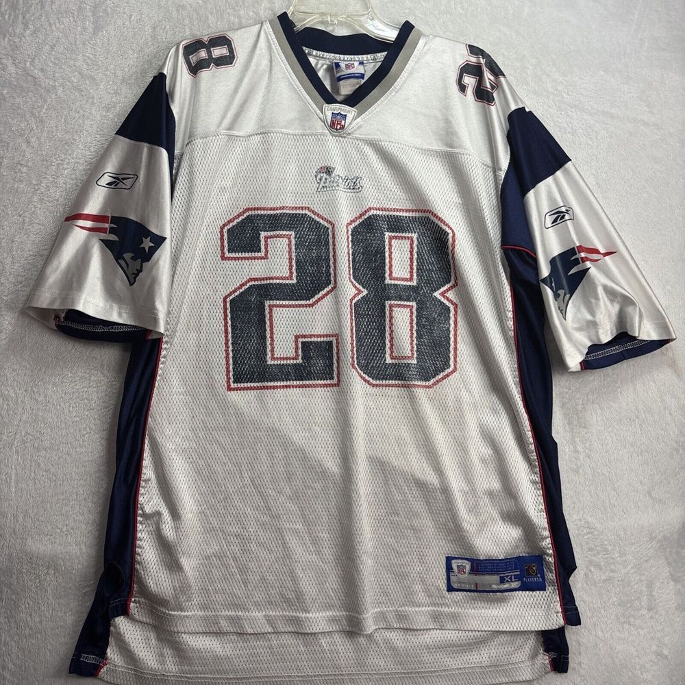 New England Patriots Corey Dillon Reebok On Field NFL Jersey Men's XL Faded